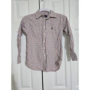 Ralph Lauren small (8) boys plaid button up long sleeve shirt